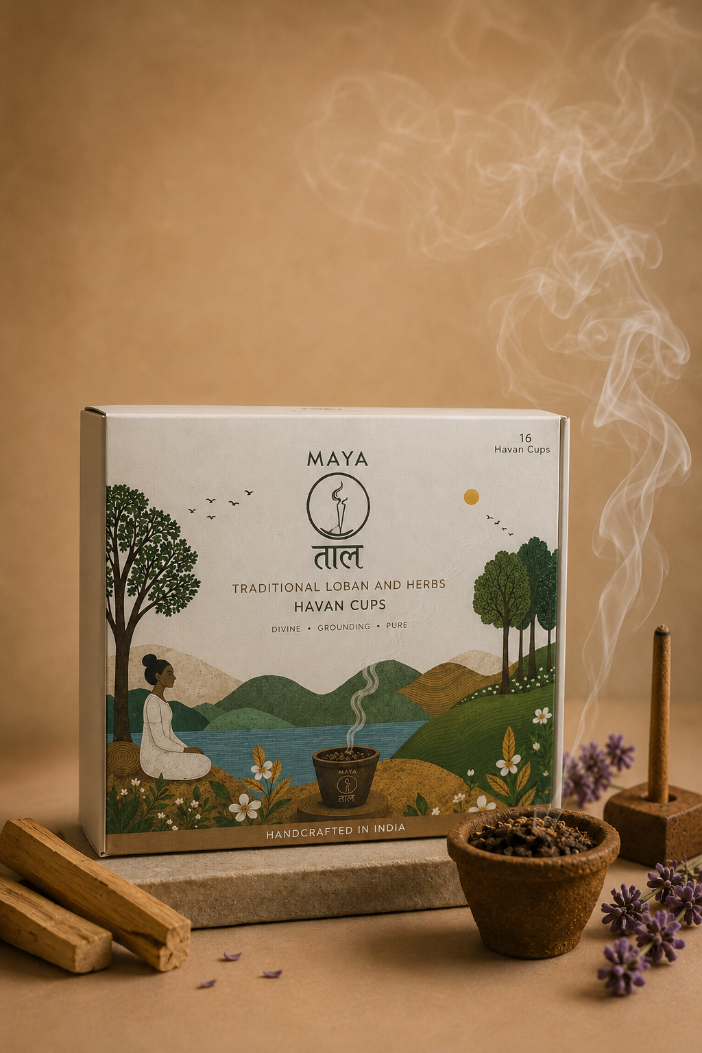 Traditional Loban and Herbs Havan Cups